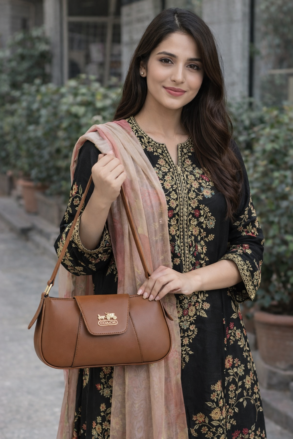 Side carry shoulder bag