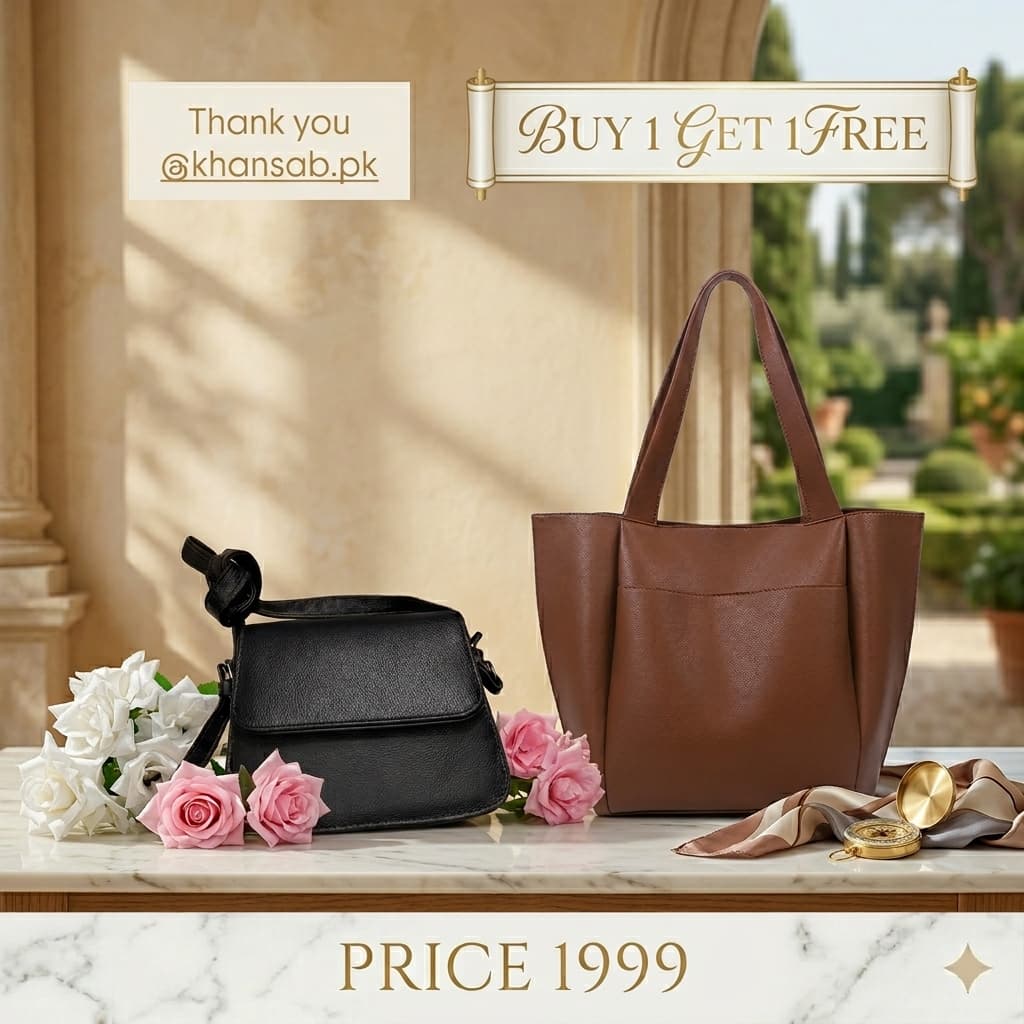 Deal tote brown and Round Bag