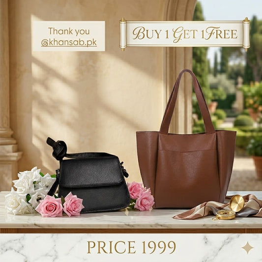 Deal tote brown and Round Bag