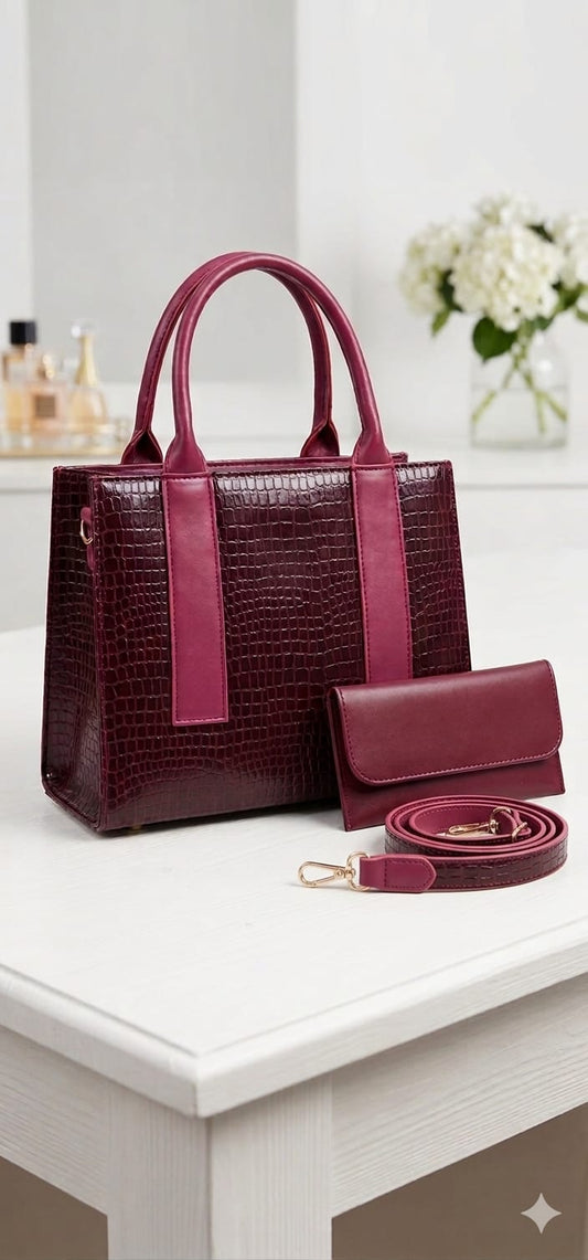 Crocodile Print Handbag