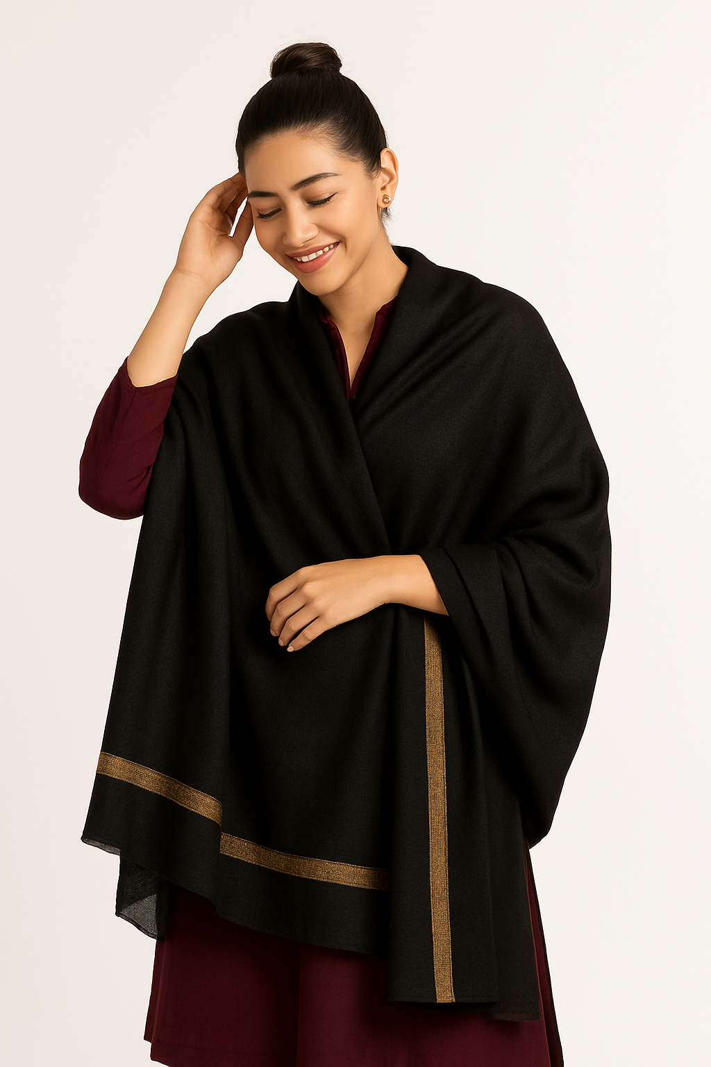 LINE PLAIN SHAWL