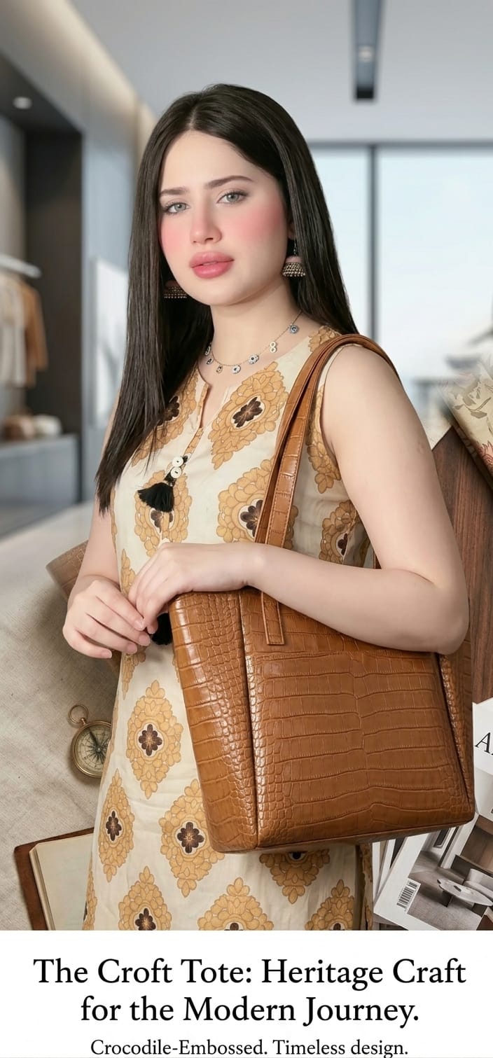CROCO TOTE BAG