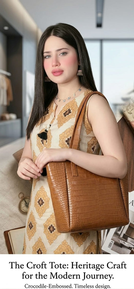 CROCO TOTE BAG