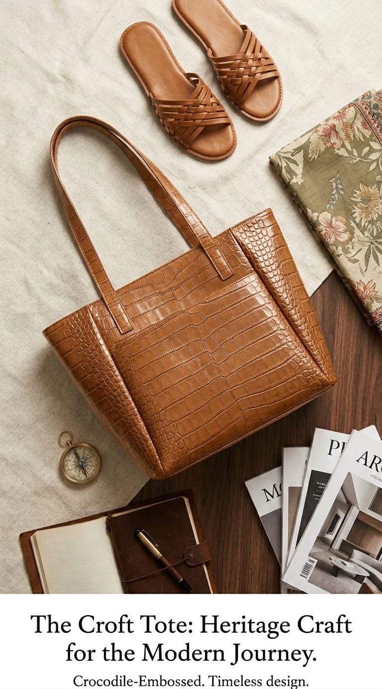 CROCO TOTE BAG